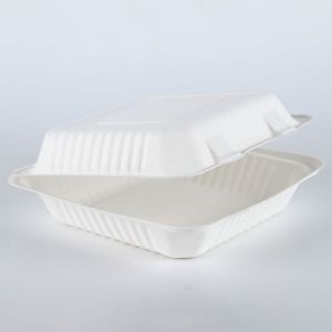 Eco food packaging tableware biodegradable clamshell take away box