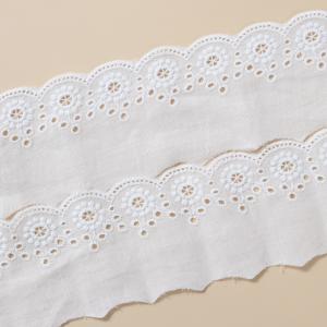 China Custom Elastic Embroidery Milk Silk Lace Fabric Trimming Lace Sewing wholesale