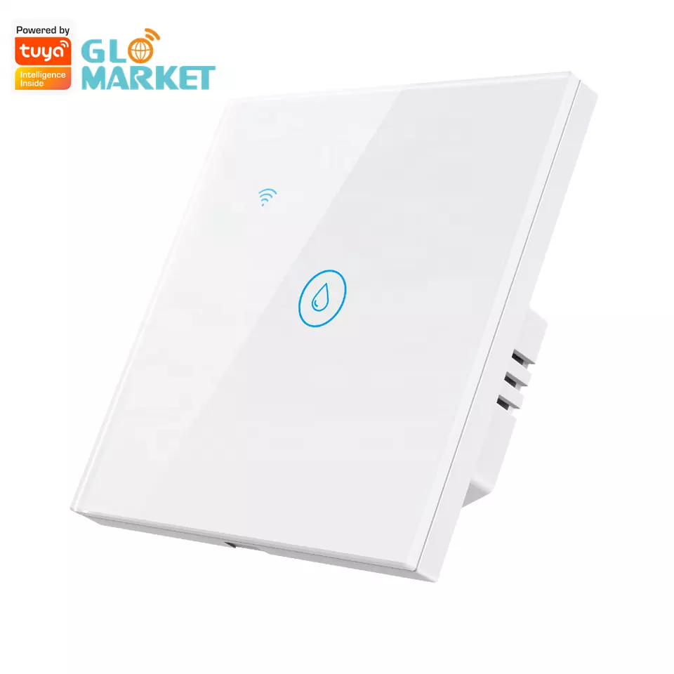China Glomarket Tuya EU UK National Standard Wifi Smart Water Heater Touch Switch with Tuya Smart IoT Chip Boiler Switch wholesale