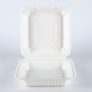 Eco food packaging tableware biodegradable clamshell take away box