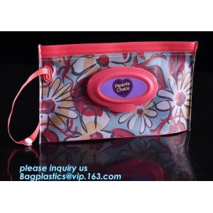 China Wet Wipe Pouch, Travel Wipes Case Reusable Refillable Wet Wipe Bag , Recyclable Eva baby tissue gusset wet wipes pouch b on sale