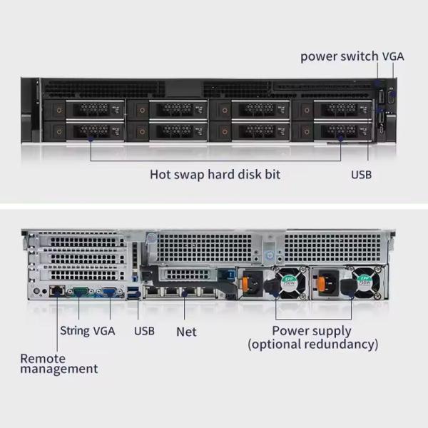 Customized Rack Server Poweredge R740 2U 5218R 16G DDR4 4T Hard Disk Drive R740 Server 2U Rack Private Mold Included