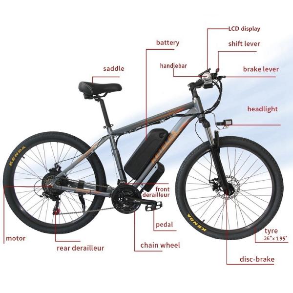 130km 26 Inch Electric Mountain Bike , 23AH Battery Powered Mountain Bike