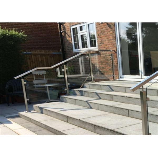 Tempered Stainless Steel And Glass Railings System , Glass Balustrade Systems For Decking