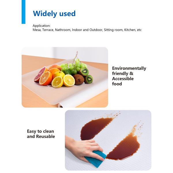 Plastic Type EVA Place Mats for Dining Table Waterproof Blue Bathroom Decoratio