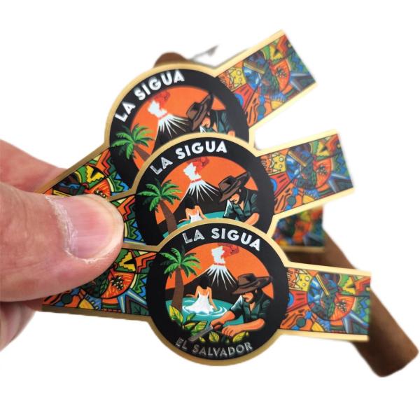 Art Paper Removable Cigar Band Printing Etching Ring Foil Label Printing