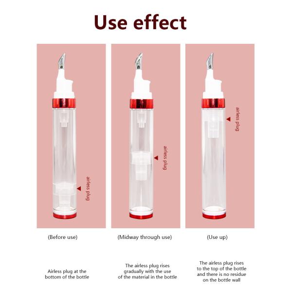 20ml Cosmetic Eye Cream Airless Bottle Anti Aging Serum With Zinc Alloy Pump Head