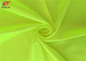 China Yellow Shiny Dazzle 100% Polyester Tricot Knit Fabric For Basketball Uniform wholesale