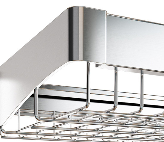 304 Stainless Steel Kitchen Spice Rack Wall Mounted With Brush Polishing Finish