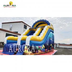 China Blue Yellow Playground Inflatable Water Slide Rental For Parties And Events wholesale