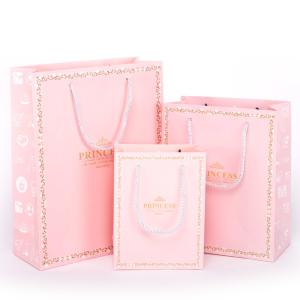 Pink Paper Gift Bags For Kids Birthday Holiday Presents
