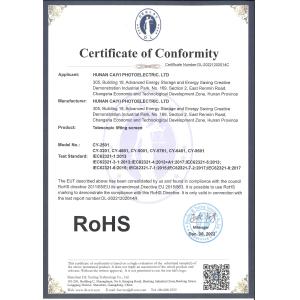 Hunan Caiyi Photoelectric Technology Co., Ltd Certifications