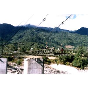 China Large Span Steel Suspension Cable Stay Bridges With Rock Anchors on sale