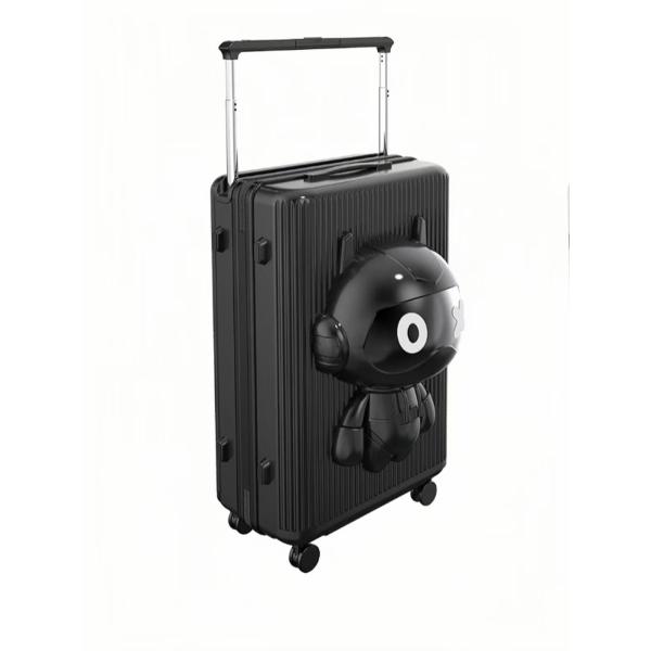 Upgrade Your Travel Experience with Unisex Robot Shaped Carry-On Luggage featuring TSA Customs Lock and Spinner Wheels