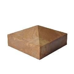 China Anti - Decay Brown WPC Accessories Post Cap For Garden Columns 82mm*82mm wholesale