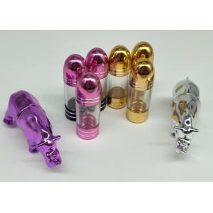 China ISO9001 Clear Pill Bottles 2ml Single Capsule With Metal Cap wholesale