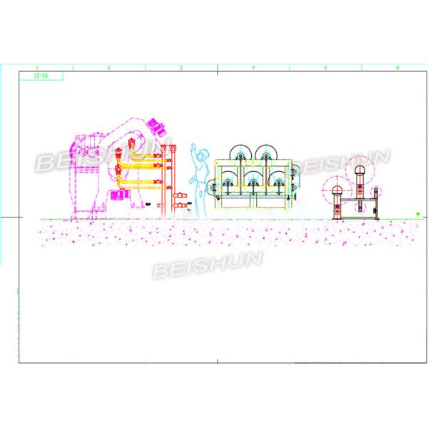 Electric Nip Adjustment Four Roll Calender with Chilled Cast Iron Rollers and Automatic Lubrication System