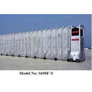 China Folding Aluminum Electric Folding Gates With Mesh Screen / Partition wholesale