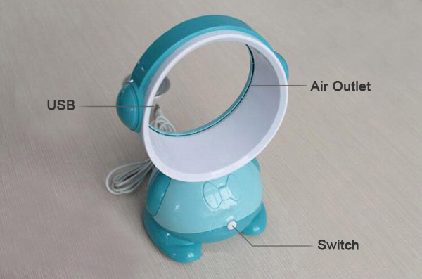 Portable Handheld Chargeable Mini Bladeless Fan USB Mini Leafless Air Cooling Fan