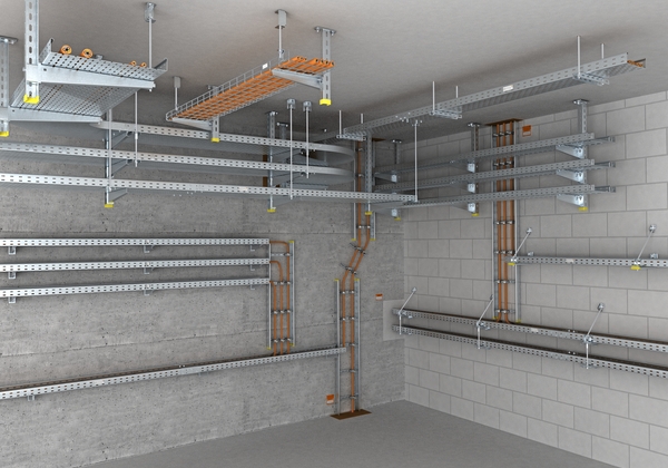 Adjustable Cable Tray Roll Forming Machine Galvanized Steel 600mm With Perforated Holes