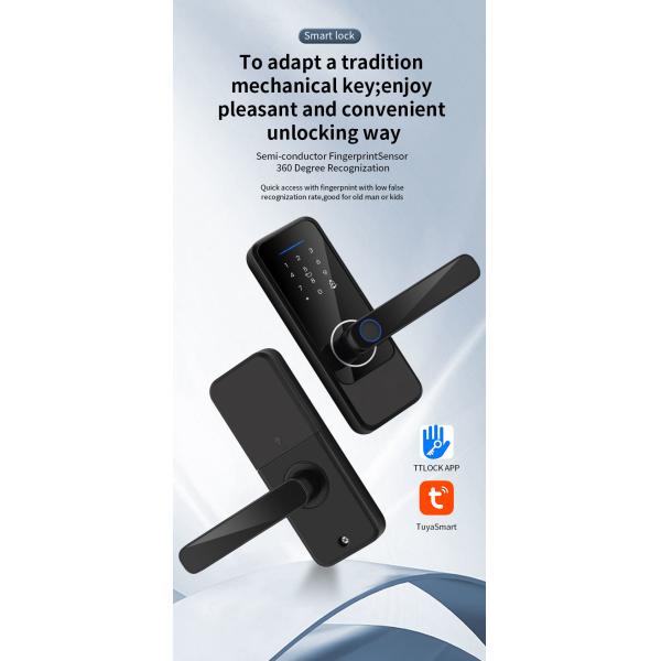S810 Inteligent Fingerprint Lock Wifi Keys Simple Door Lock Tuya Fingerprint TTlock Smart Home Door Lock