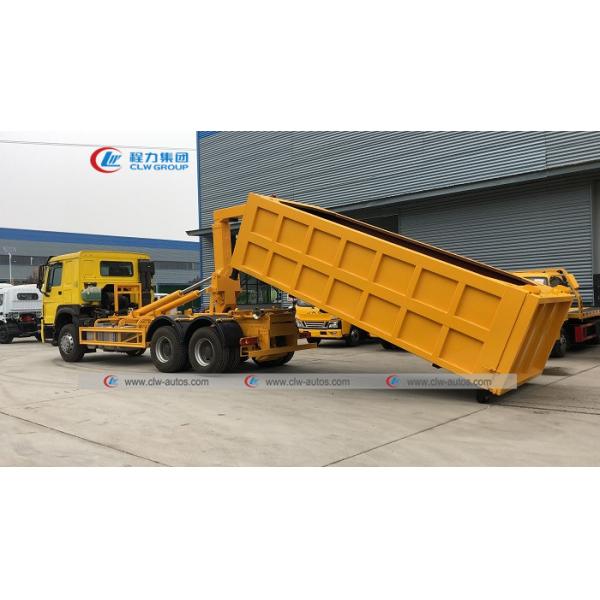 SINOTRUK 336HP Right Hand Driving Garbage Truck With Multi Roll Off Open Garbage Box