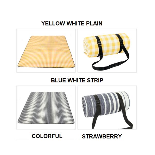 Mini Size Plaid Lightweight Picnic Blanket For Camping / Travelling