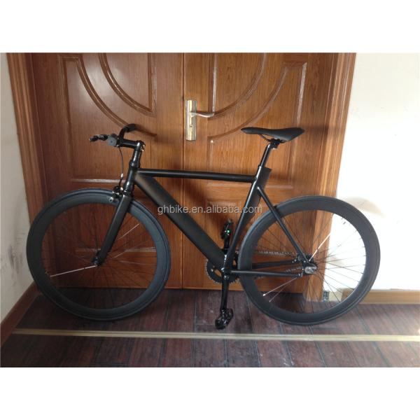 700c Black Aluminum Frame Fixie Bike with Double V Brake Fixed Gear Man Track Bike