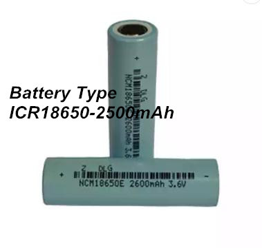 ICR18650 2600mah 3.6 V Lithium Battery Cell 3C Rate 7.8A Discharge Current