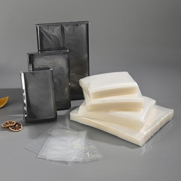 Custom Print Black Vacuum Seal Bags Food Grade Plastic Packaging Recyclable