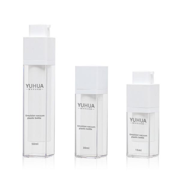 Transparent Airless Plastic Packaging Bottles 15ml 30ml 50ml