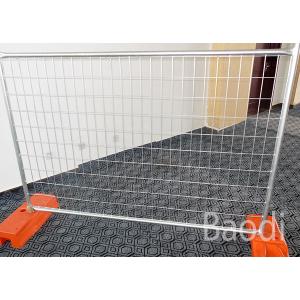China No Digging Required Temporary Mesh Fence With Plastic Feet / 360° Welded Tubes wholesale