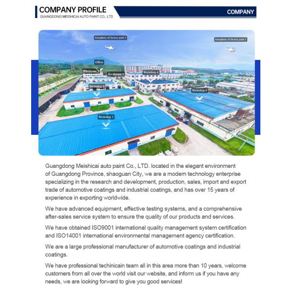 Metallic Epoxy Anti Scratch Coating 1K Car Paint For Automotive Frame Mixing Automotive Paint Car Body Paint