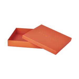 China Hard Cardboard Paper Packing Boxes Orange Color With Custom Logo on sale