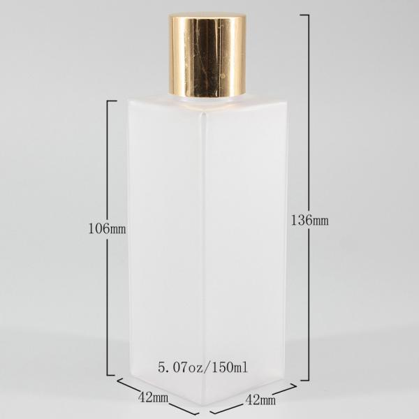 5.07oz/150ml Different Cap Choices Square Frosted PETG Bottle , Lotion Perfume Skincare Products Cosmetic Plastic Bottle