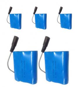 China Heated Cloth Battery 3.7V 6600Ah with PCM and connector, blue PVC, fit for Searchlight, loudspeaker, led light wholesale