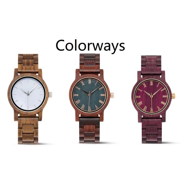 3ATM Wooden Wrist Watch 44mm Water Resistant Quartz Wooden For Men