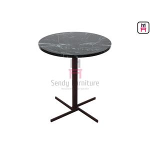 China Crossed X SS Base Luxury Coffee Tables With Round &amp; Square Shape D45cm / 60cm wholesale