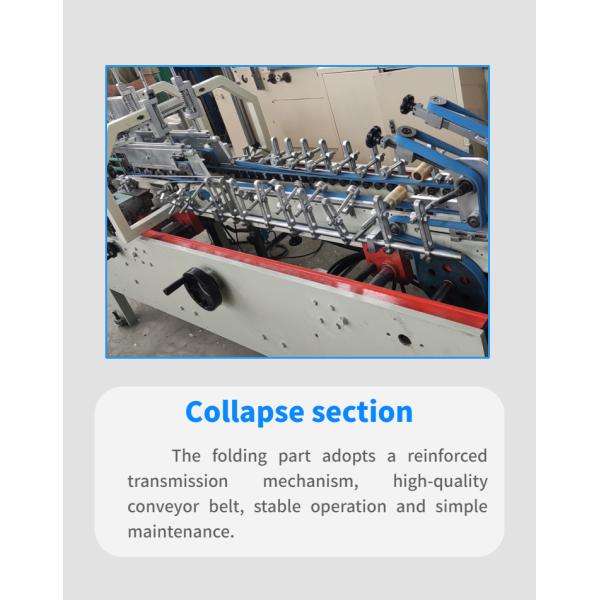 Box Folding and Gluing Machine with 380V Voltage Box Unfolded Size width 120mm-500mm