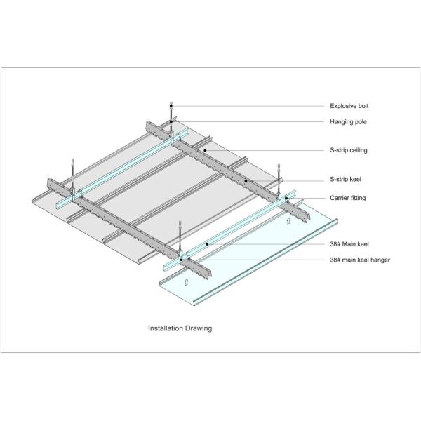 300x300mm 600x1200mm Aluminum Ceiling Panel Powder Coating Anti Corrosion