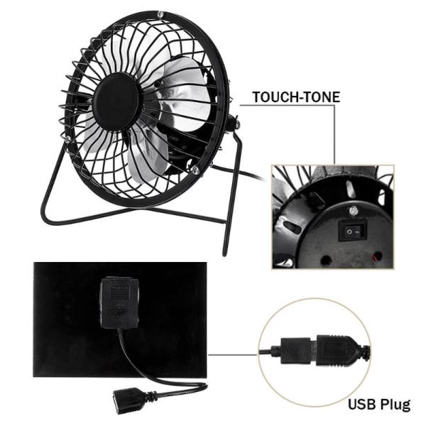 Multifunctional Electric USB Charger Rechargeable Battery Portable Floor Fan Solar Fan Rechargeable