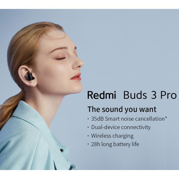 Original Redmi Buds 3pro Wireless Charging Earphone 28H Long Battery Life TWS Headset Global Version Xiaomi Redmi Buds 3