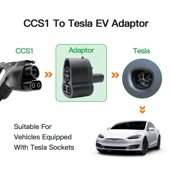 CCS1 To Tesla EVSE Adapter EV Fast Charger Connector For Tesla Model 3 Model Y Model X
