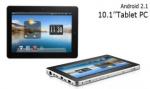 10.1" TFT Google Android 2.1 Touch Screen Tablet Notebook