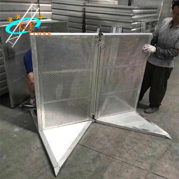 1Mx1.2Mx1.2M Aluminum Stage Accessories Sliver Safety Fence Barrier For Concert