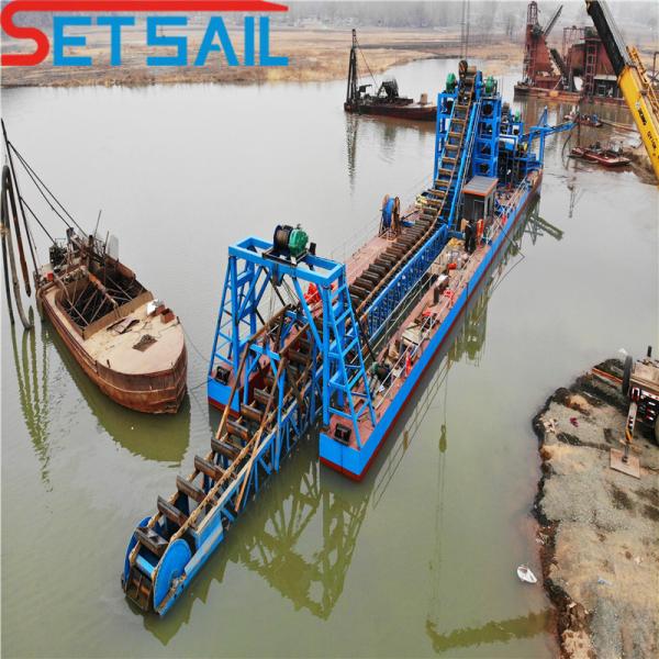 CTN Slot Type Chain Bucket River Gold and Diamond Mining Dredger for Congo Full Payment