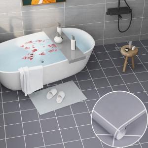 China Household Bathroom Floor Sticker Tiles PVC Vinyl Floor Sticker Wall Decoration on sale