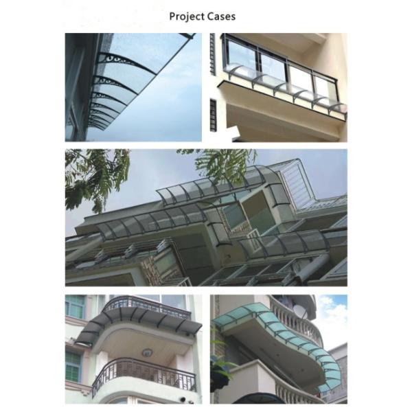 Self Clean Aluminum Canopy for Balcony Polycarbonate Shed Entry Front Door Canopy