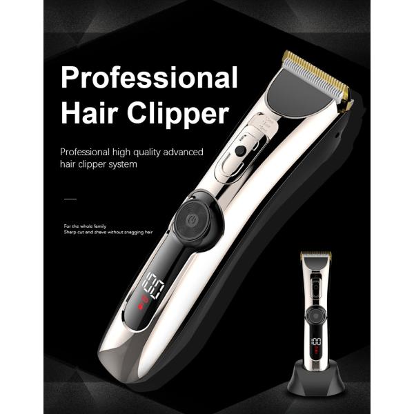 2200mAh Electric Hair Trimmer , 100v-240v Waterproof Clippers Rechargeable