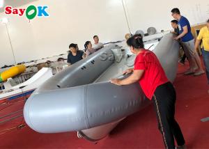 China Custom 5m Silver Hypalon RIB Boat Inflatable Fishing Raft wholesale